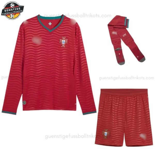Portugal Kinder Heimtrikot Langarm Set 2026/27