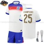 England Lionesses CHAMPIONS 25 Heimtrikot-Set für Kinder 2025/26