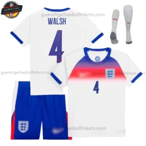 England Lionesses WALSH 4 Heimtrikot-Set für Kinder 2025/26