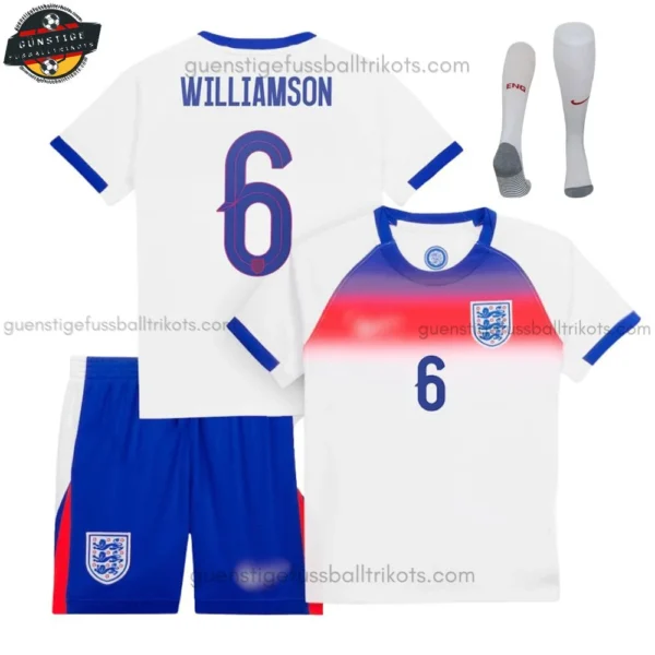 England Lionesses WILLIAMSON 6 Heimtrikot-Set für Kinder 2025/26