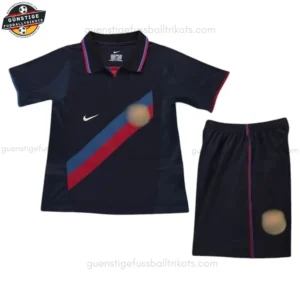 Retro FC Barcelona Auswärtstrikot-Set für Kinder 2002/03